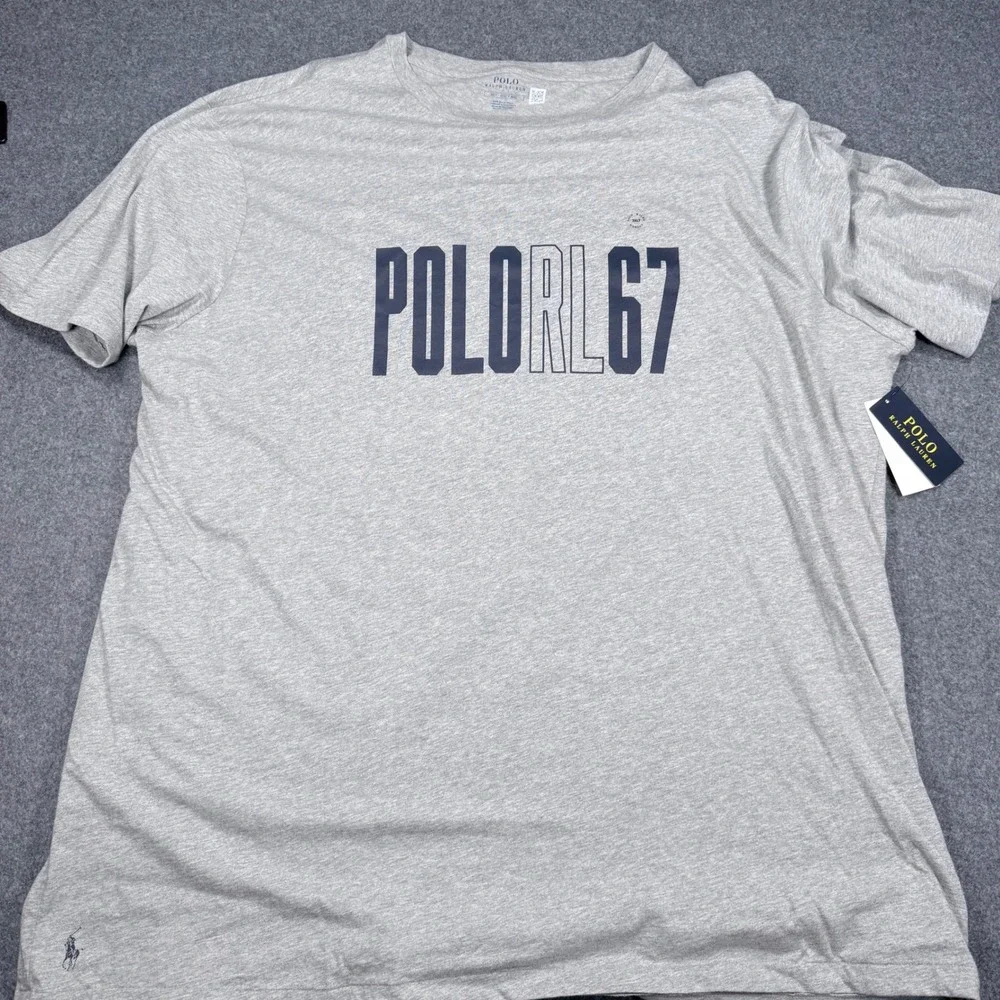 Polo Ralph Lauren 3XLT Grey POLORL67 Graphic T-Shirt NWT Big & Tall 711866982040